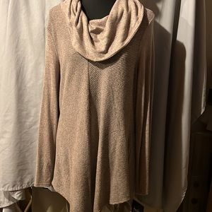 Tan long sleeve with scooped neck